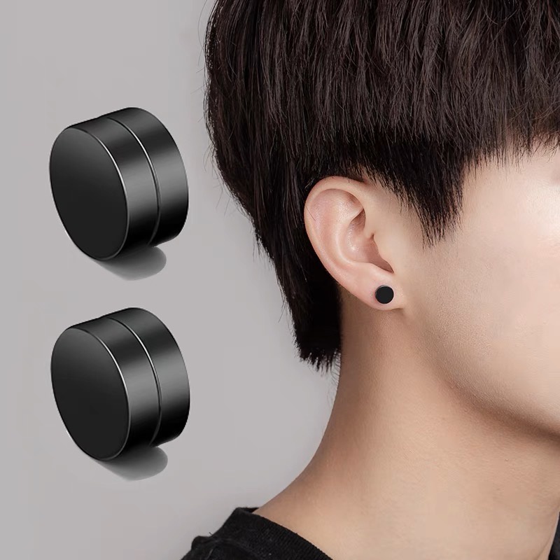 Anting Magnet Korea Titanium Steel Non Tindik Unisex