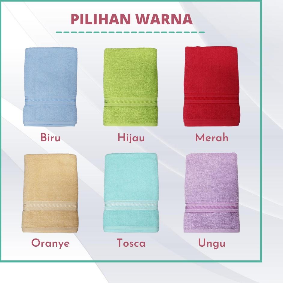 Grosir Terbatas [WS] Handuk Travel Merah Putih Polos uk. 50x100 cm