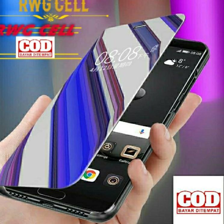 Ready Promo Xiaomi Redmi 8 8A / 8A Pro / 9 9A 9C 9T Leather Flip Cover Clear View Mirror Case Casing Hp Hard Soft Hybrid Wallet Standing