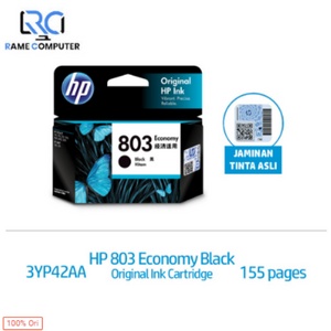Tinta Printer HP Original 803 Economy Black/ 120, 125, 1112, 2132, 2621