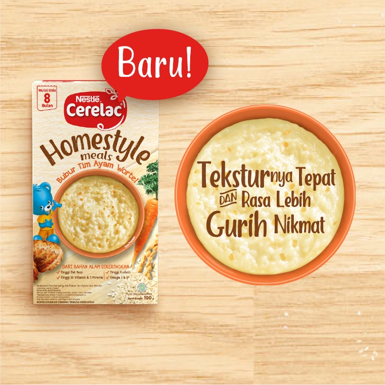 Cerelac Homestyle 8+ Bubur Bayi usia 8 - 24 bulan 100 gr