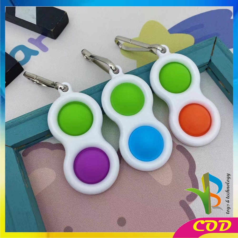 RB-M169 Mainan Anak Bayi Pop It Rainbow Fidget Popit Gantungan Kunci Push Pop It / Baby Toys Pop Its