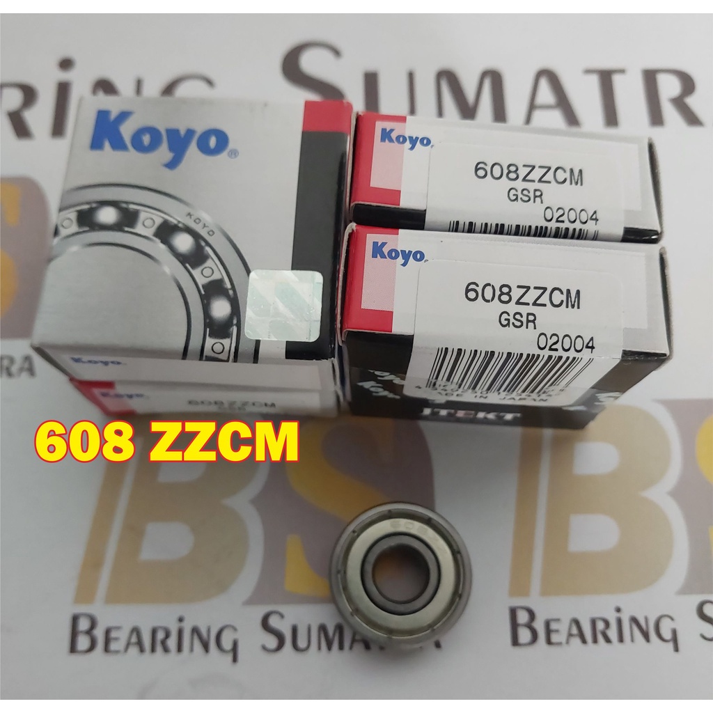 KOYO Bearing 608 ZZCM dengan penutup Bering Klaher Laher 608ZZ