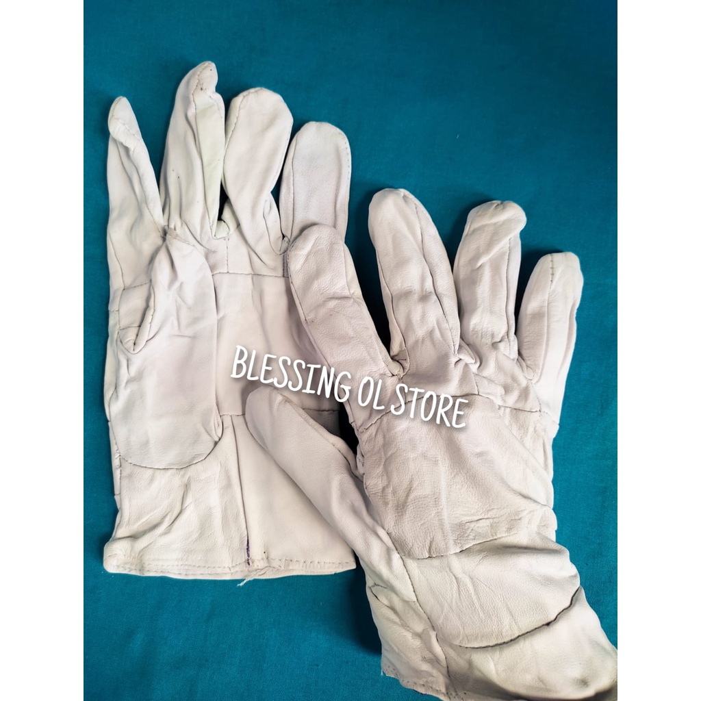 Sarung Tangan Argon Putih / Sarung Tangan Las Argon Kulit