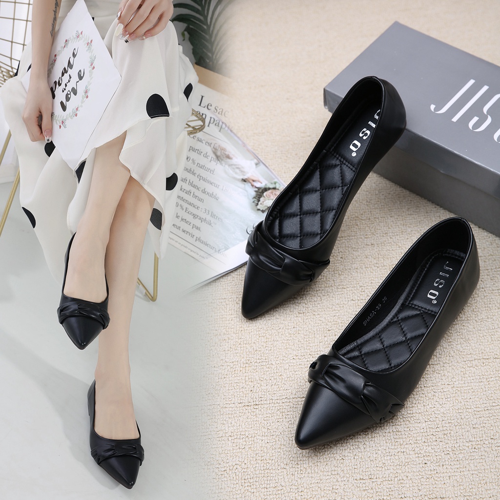 JISO RYONA SHASA-55 Sepatu Flat Shoes Kerja Wanita Import premium