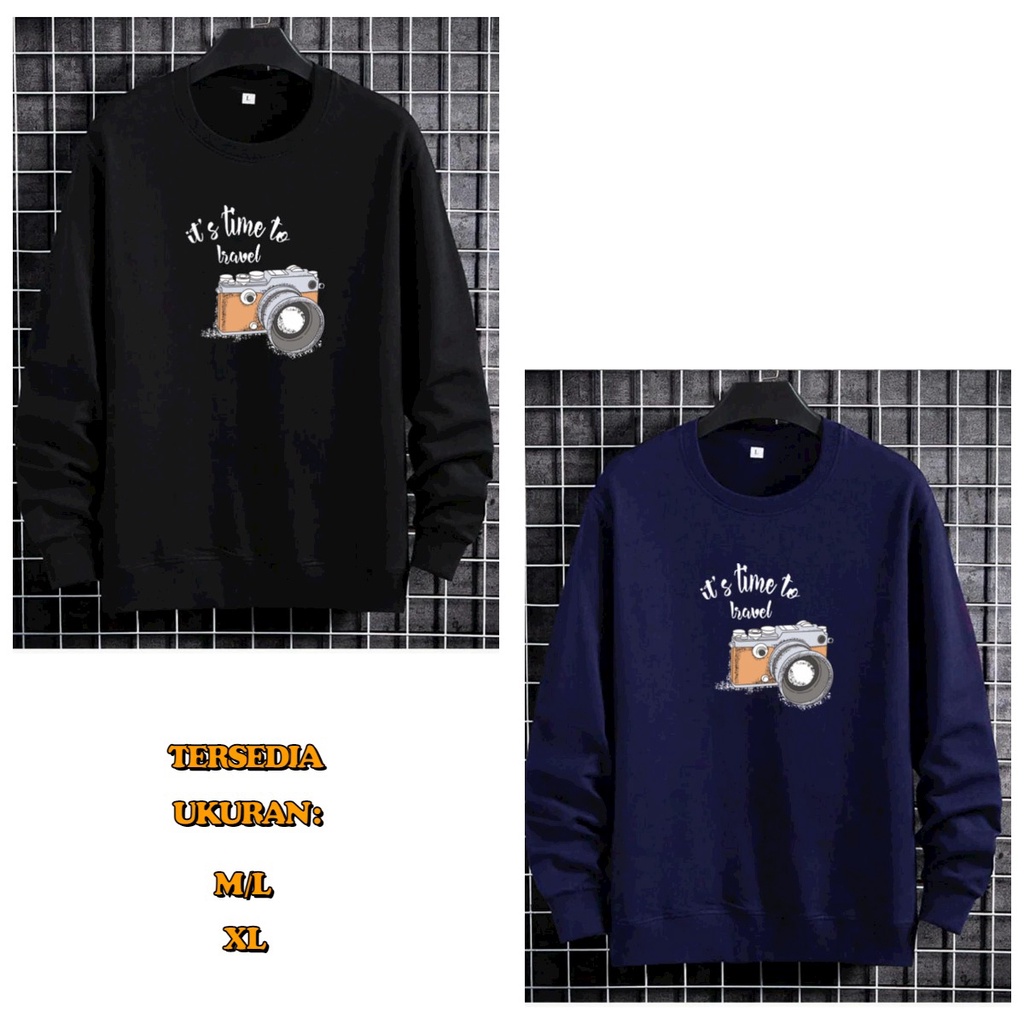 ALIPIO FASHION - BAJU SWEATER CAMERA / fashion prias / sweater pria / model terbaru / keren