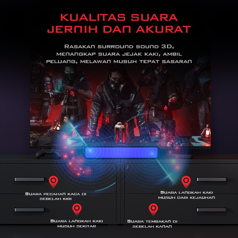 GAMEN Multimedia Speaker Gaming GS8 RGB Original - Garansi 1 Tahun