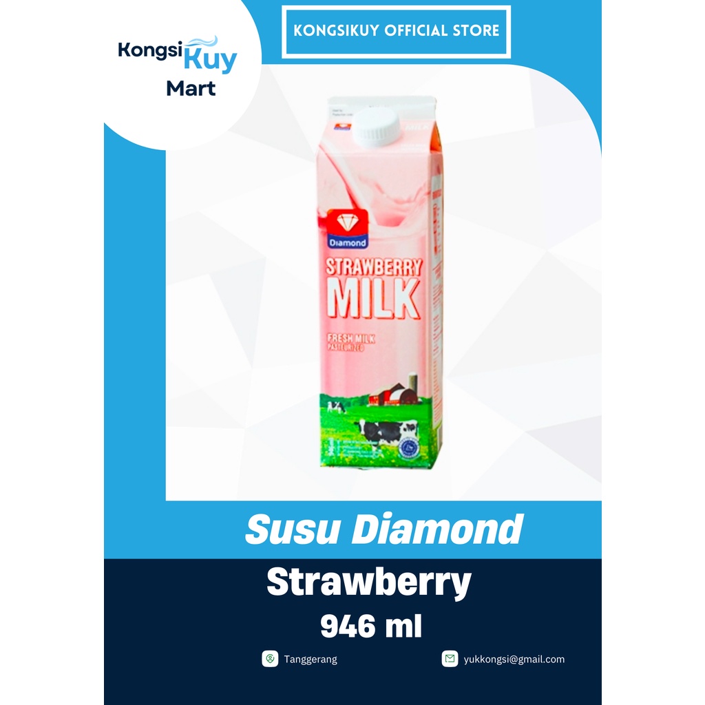 

DIAMOND | Fresh Milk Strawberry / Susu Segar Rasa Stroberi | 946 ml