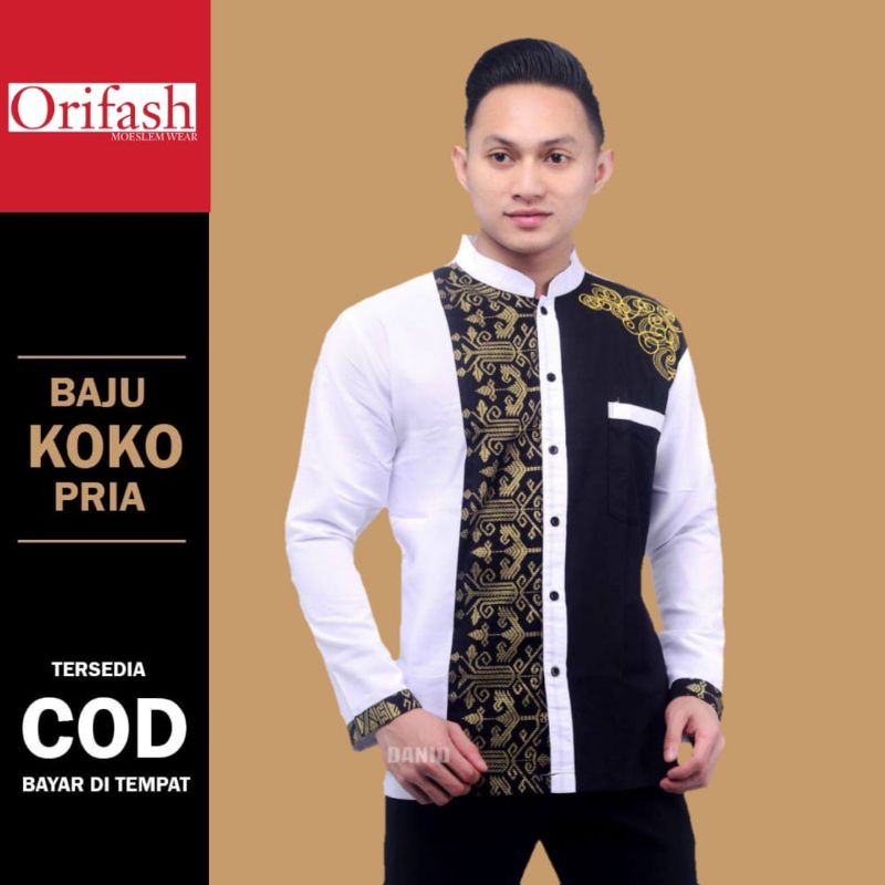 koko pria dewasa lengan pendek baju muslimin bahan katun halus tebal dan menyerap keringat