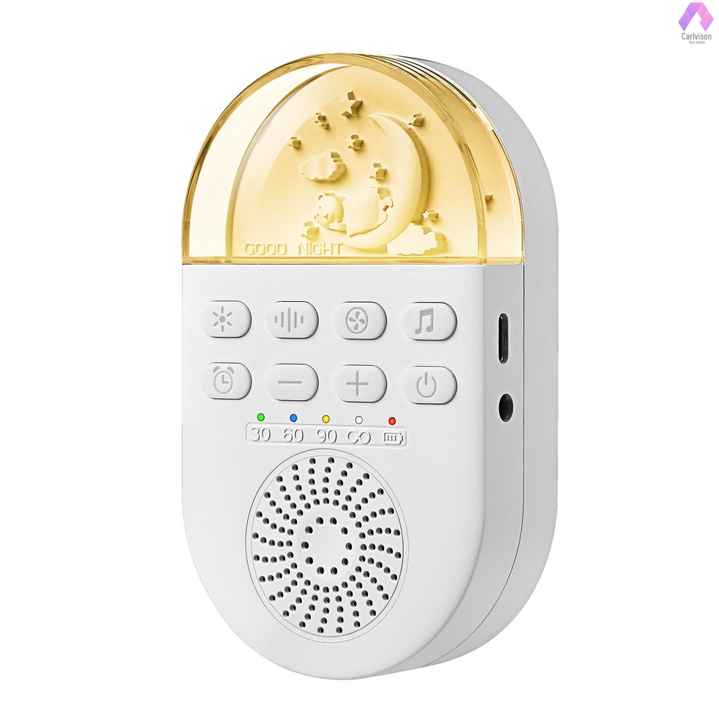 Mesin Suara White Noise Sound Penenang Tidur Bayi Dengan Cahaya Hangat