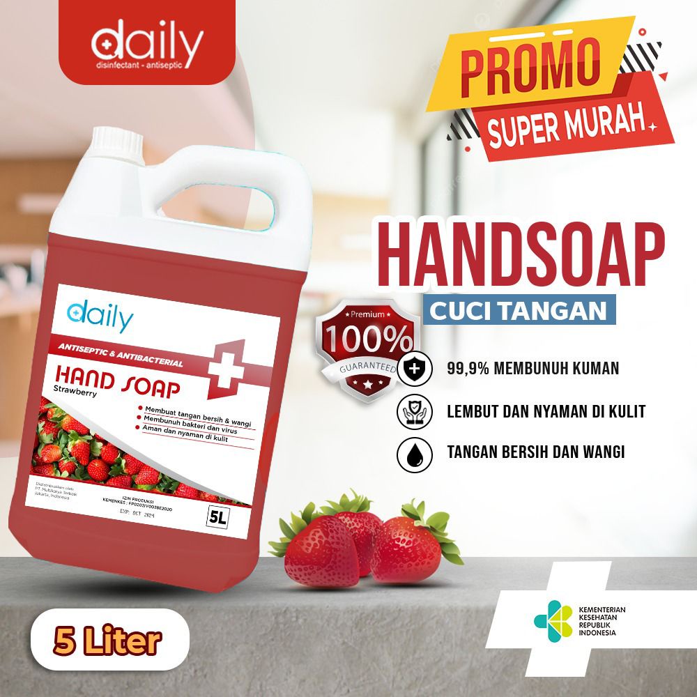 Sabun Cuci Tangan Daily Hand Soap Antiseptik Antibacterial 5 Liter