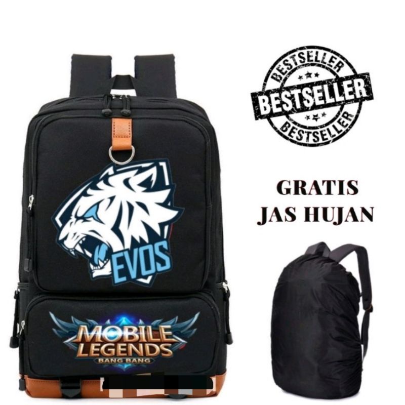 Tas ransel anak evoa mobile legend gratis jas hujan