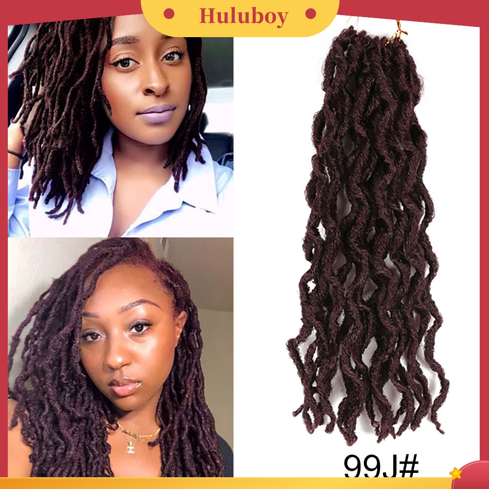 Wig Rambut Ekstensi Sintetis Model Kepang Panjang Keriting Gelombang Ukuran 45cm