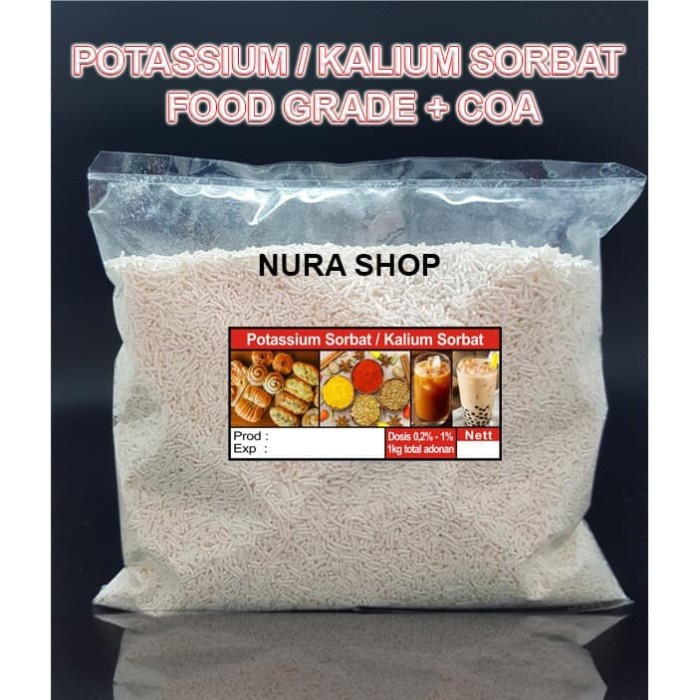 

Widyatmogrosir - Potassium Sorbate / Kalium Sorbat / Pengawet Foodgrade 500 G