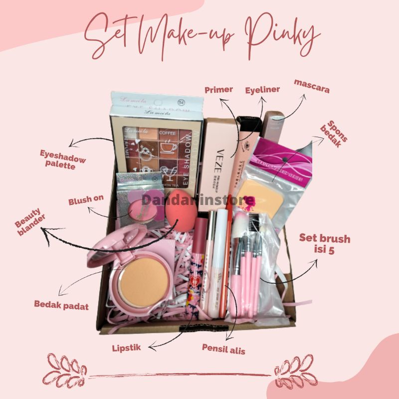 Paket kosmetik Termurah Terlengkap Original Lameila Premium Make up Set Cosmetik Komplit Makeup Kecantikan Perawatan Wajah Kado Ulang Tahun Anniversary Hampers Wanita Cewek Lengkap Murah