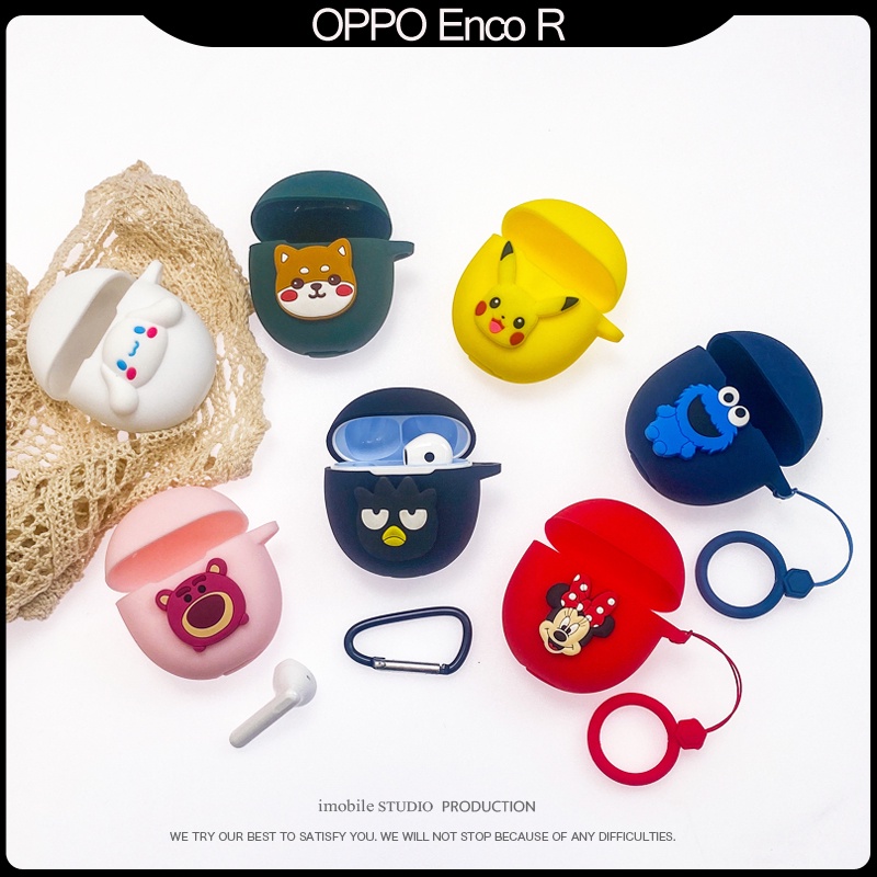 Earphone Kartun Lucu Silikon Soft Cover Untuk OPPO Enco R Charging Box Pelindung Case