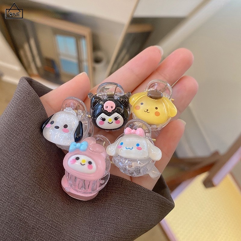 COD❤️Jepit Rambut Sanrio Lucu Anak Dan Wanita Cute Bentuk Kartun Korea Gaya Kuromi Melody Purin Cinnamoroll Pochacco Bahan Akrilik