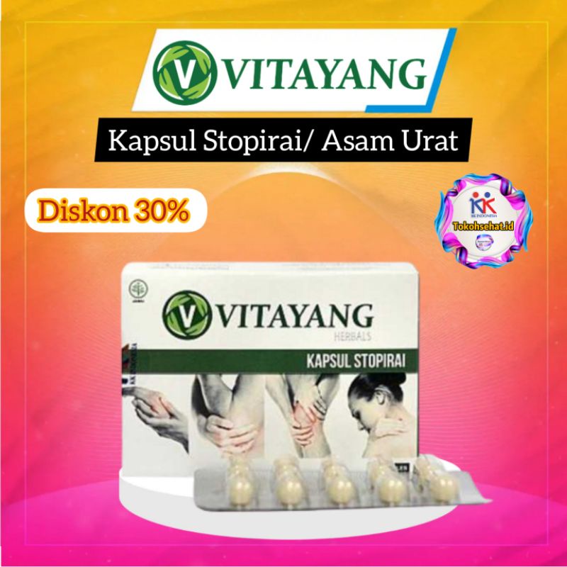 Vitayang Stopirai Obat Herbal Asam Urat Suplemen Asam Urat Nyeri sendi Original KK Indonesia