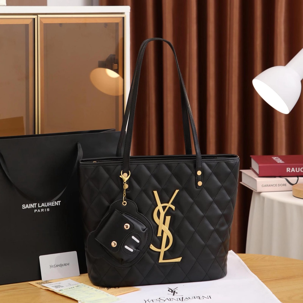 Tas Totebag Wanita Impor FAshion Shoulder Tote Bag Import YSL 3447 KLT