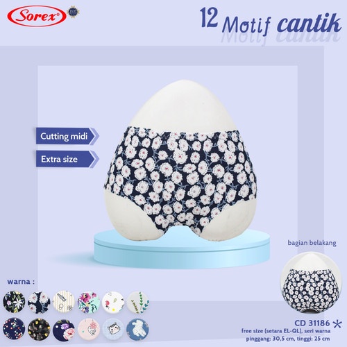 Sorex 31081 dan Sorex 31186 | CD / Celana Dalam  Wanita Perempuan Tanpa Jahitan (Seamless) motif luc