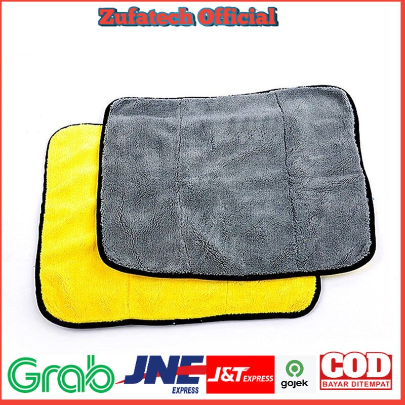 Kain Lap Mobil Microfiber Towel Cloth Velvet 30 x 30cm - DH01 - Multi Color