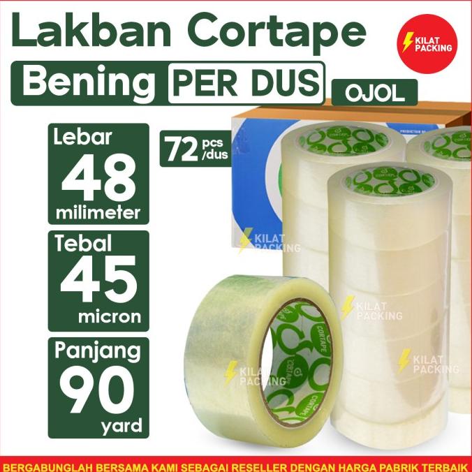 

Lakban Cortape Bening 48 mm x 90 yard 1 Dus- OJOL