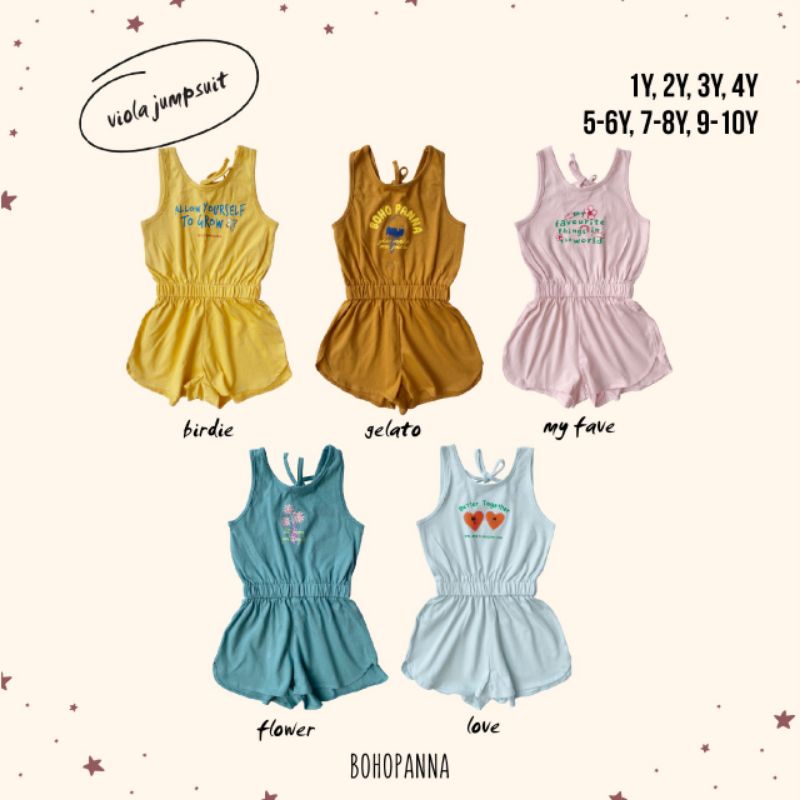 BOHOPANNA - VIOLA JUMPSUIT - BAJU JUMPSUIT ANAK - BAJU ANAK - JUMPSUIT BOHOPANNA