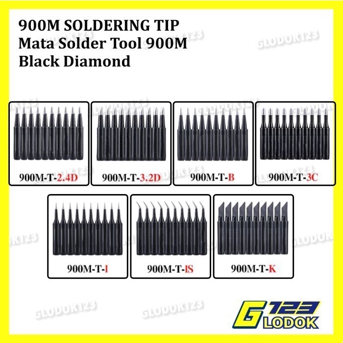 Mata Kepala Solder Station 900M Tip Head Black Diamond 936 936A 908S