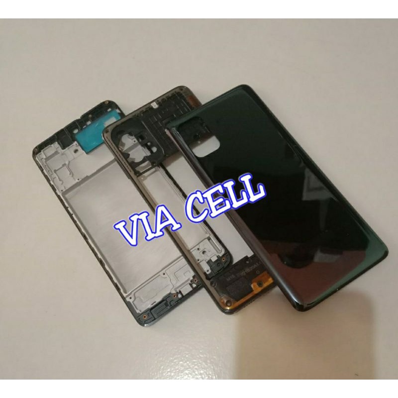 Casing Kesing Housing Fullset Samsung M51 Original Frame Lcd Bezel Tulang Tengah + Backdoor Samsung 