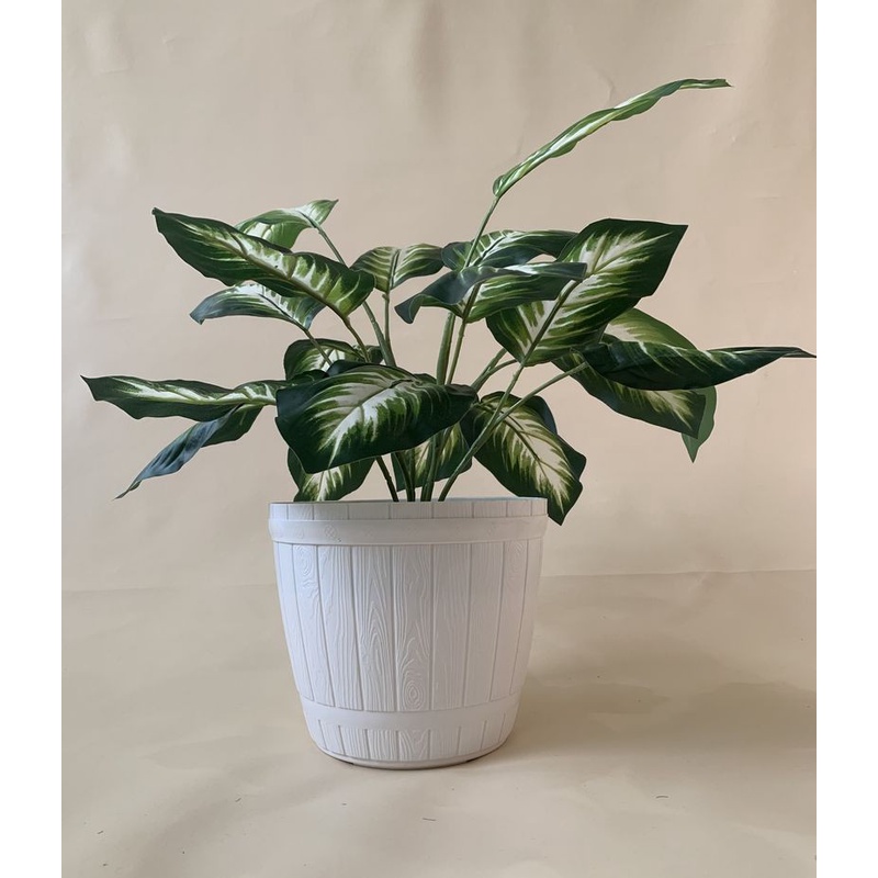 Pot Tanaman Artificial (Daun Sri Rejeki)
