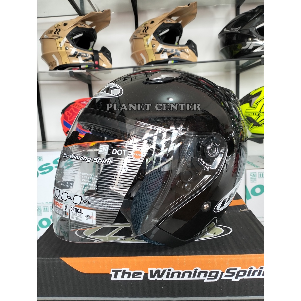 HELM INK CENTRO JET BLACK METALIC METALIK HITAM GLOSSY ORIGINAL BERKULITAS
