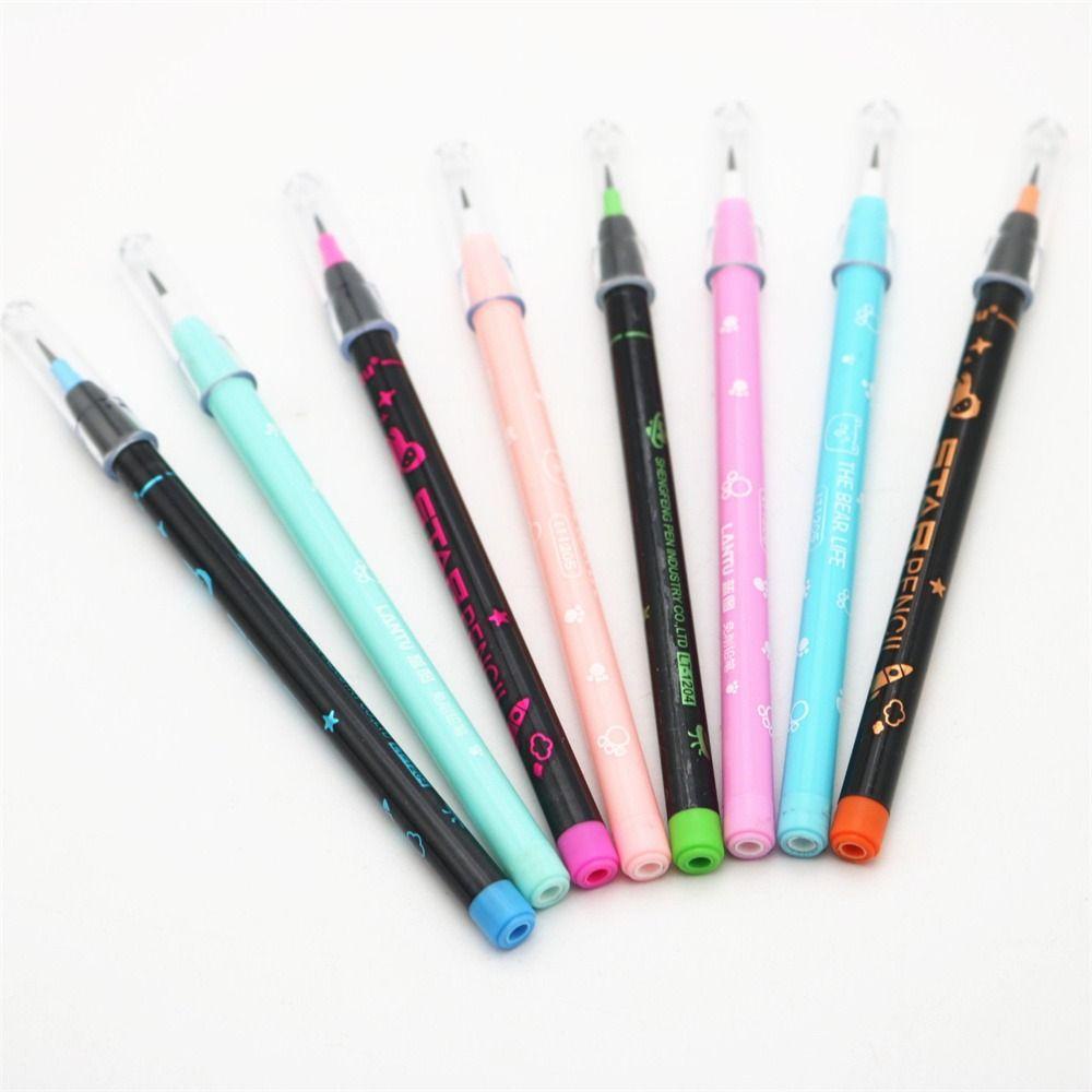 Mxbeauty Pensil 4Pcs/set Alat Tulis Pulpen Menulis Kartun Anak Plastik Pensil Tidak Tajam