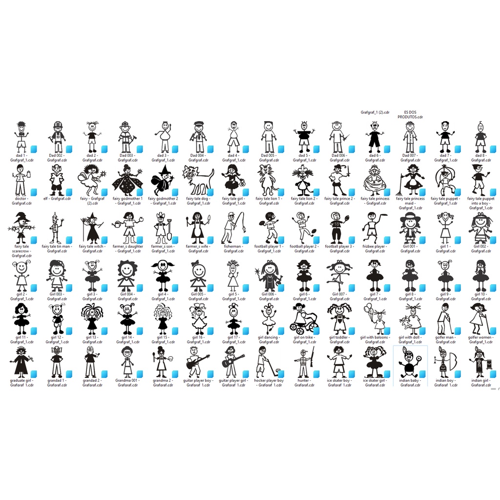 566 Family Silhouette Vector Coreldraw