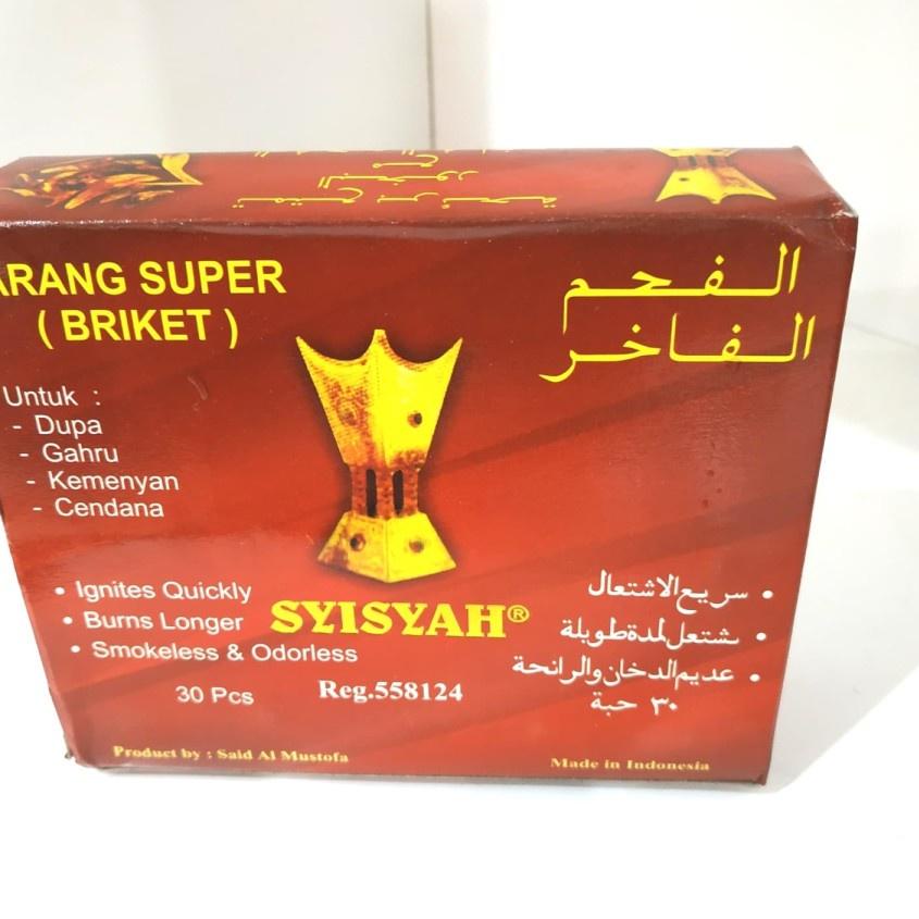 GREAT SALES ㅝ Arang Bara Super Briket isi 30 pcs Areng Bukhur Bakhoor Bakhour Buhur Dupa Arab. QY ☁