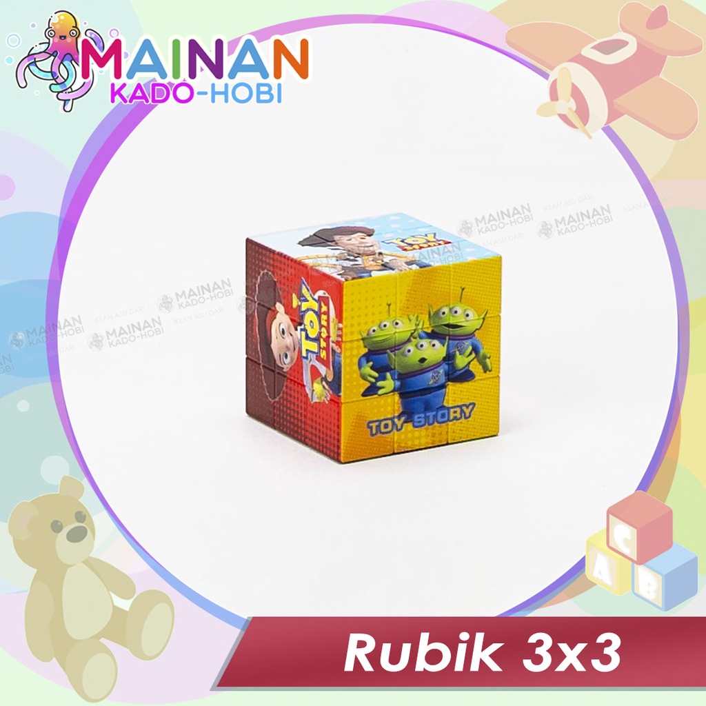 MAINAN ANAK EDUKASI MAGIC PUZZLE RUBIK 3X3 KARAKTER KARTUN