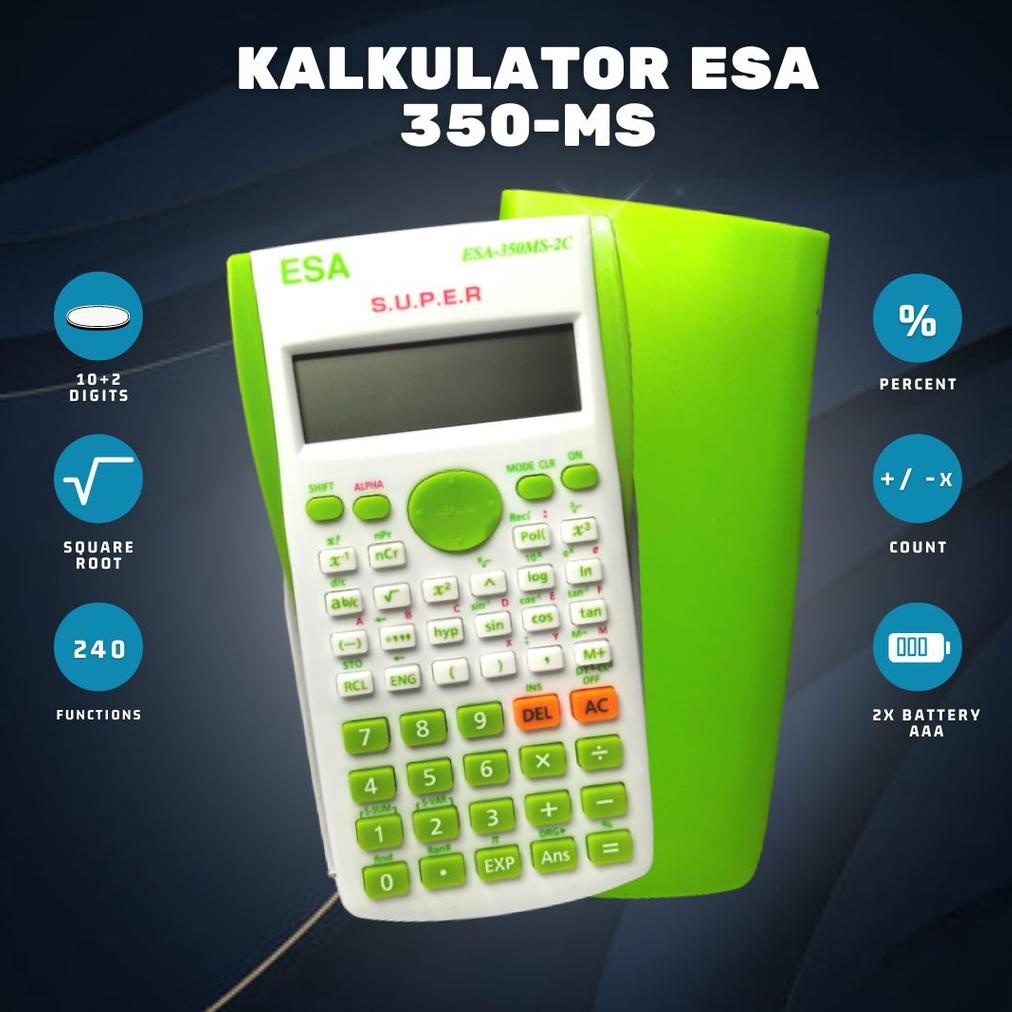 

[Q-8@8 ✓) Tebaru!! Kalkulator Sekolah Sains Scientific Citizen Fx 350ESA / 350 ESA WARNA Untuk Pelajaran IPA FISIKA MATEMATIKA langsung kirim