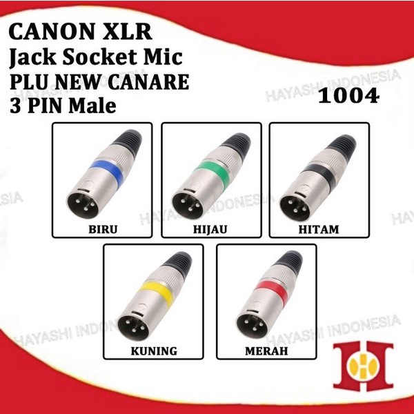 Jack Canon Canare XLR Plug Male Microphone Connector Konektor Mic - 5pc