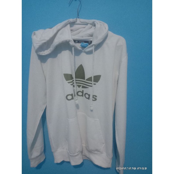 hoodie adidas 3foil white