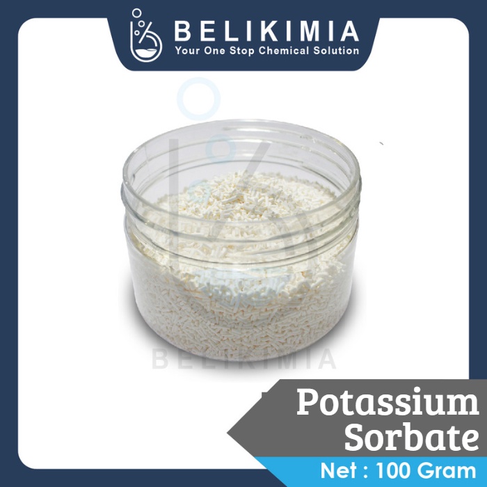 Pota-sium Sorbat / Kalium Sorbat - Pengawet Makanan Food Grade Halal - 100 Gram