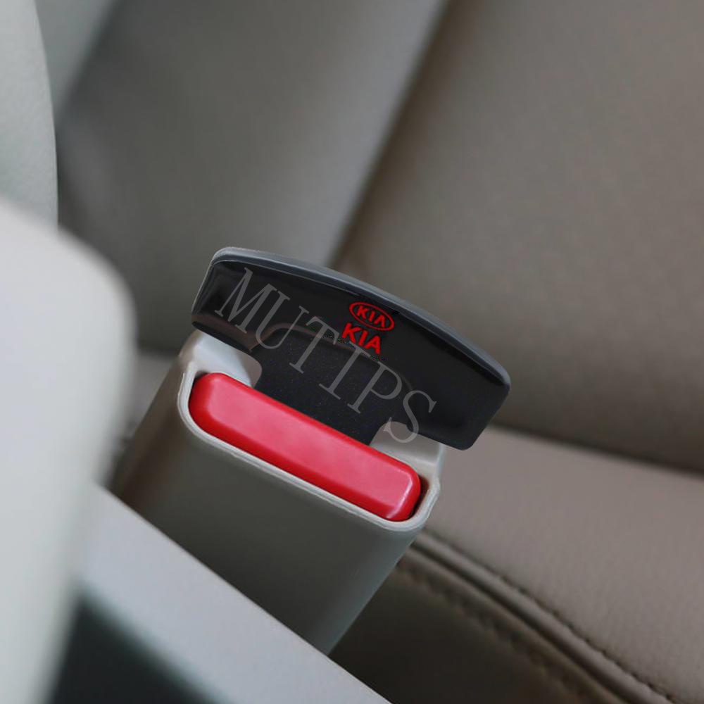 Kia 1/2Pcs Klip Gesper Sabuk Pengaman Pengaman Pengaman Mobil Metal Hard Plug Alarm Stopper Menghilangkan Suara Untuk Karnaval EV6 GT Rio Picanto Visto