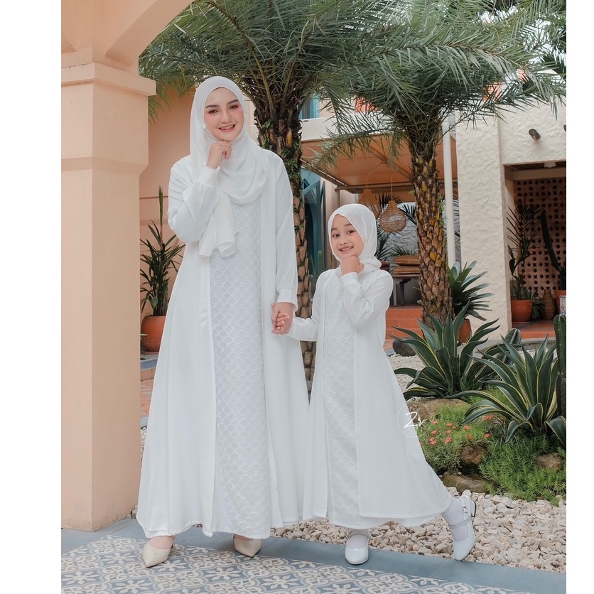 Dress Gamis kanaya by zr MOM &amp; KIDS COUPLE BAJU LEBARAN SET IBU ANAK Burkat S M L XL XXL ootd kondangan lebaran fashion muslim busana syari wanita gaun hijab pesta murah