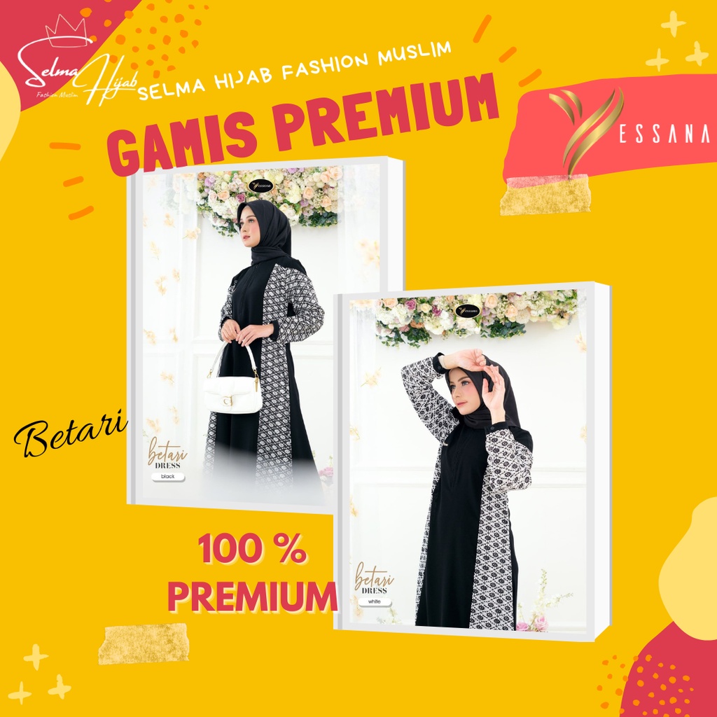 Yessana Gamis Dress Baju Elegan Wanita Cewek Betari Limited Premium