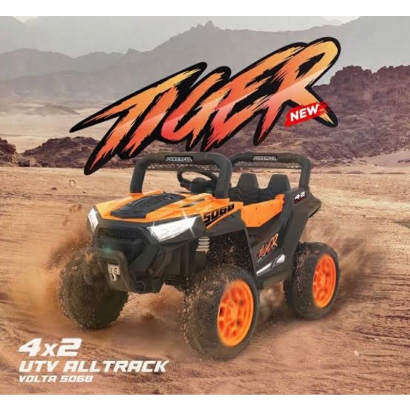 Mainan Mobil Aki Anak Jeep Volta 5068 (Tiger Ban Plastik)