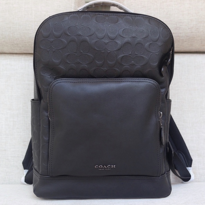 Coach original 50719 embossed men's full leather backpack backpack  beibao