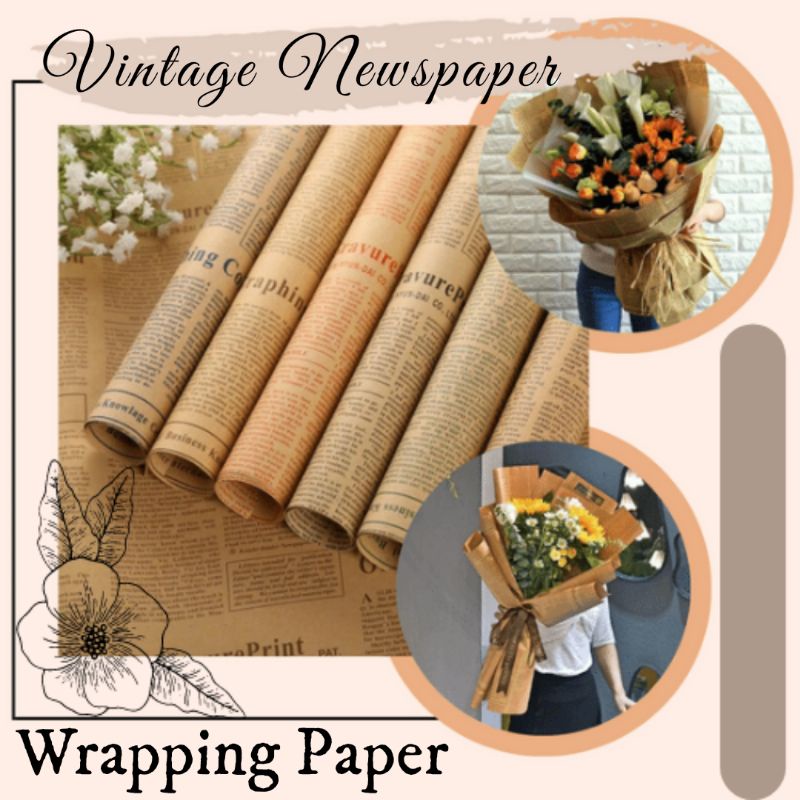 

Vintage Craft Paper Kertas Buket Bunga Wrapping Paper (50×70) — K3