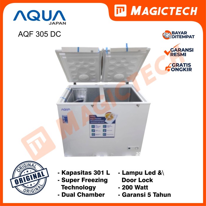 CHEST FREEZER AQUA AQF305DC 300L - Dual Chamber [ KULKAS & FREEZER ]