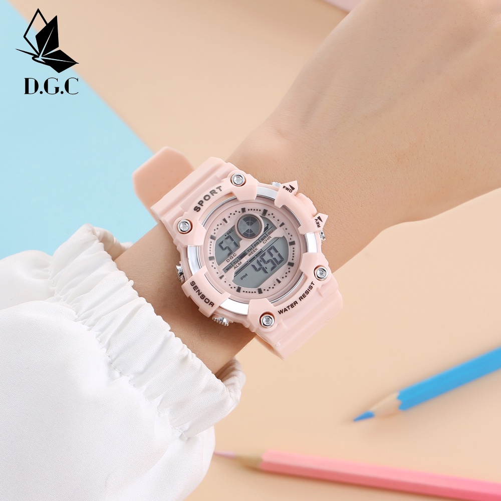 ✨COD✨Jam tangan wanita  digital jam tangan led sport anti air watch DGC wanita  cewek M179