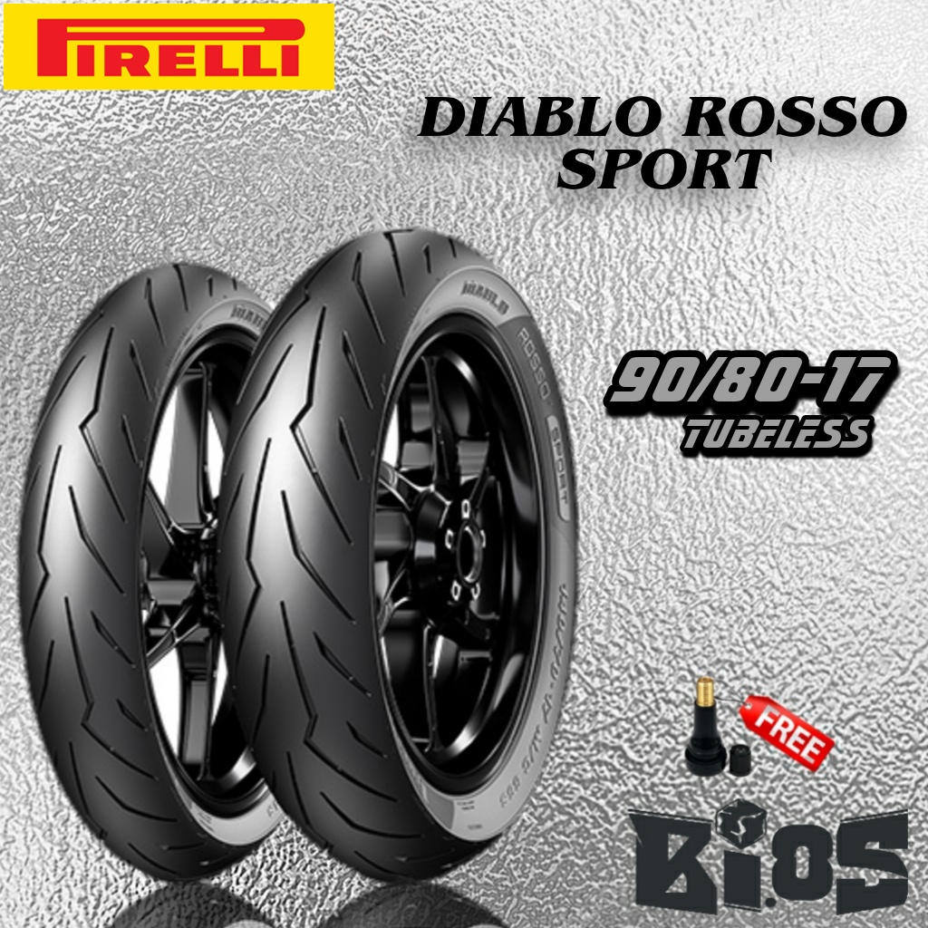 BAN PIRELLI DIABLO ROSSO SPORT TUBELESS RING 17 UKURAN 70/90-17 | 80/80-17 | 80/90-17 | 90/80-17 | 100/80-17 | 110/70-17 | 120/70-17 | 130/70-17 | 140/70-17 | 150/60-17 BAN RACING SOFTCOMPOUND BEBEK MOTORSPORT SUPERMOTO KLX CRF R15 R25 GSX NINJA