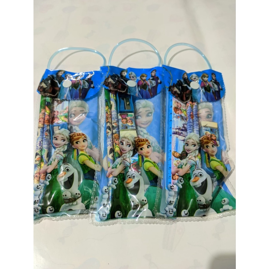 

Mini Stationary Set Set Alat Tulis Sekolah 5 in 1 Pensil Set Karakter terbaru