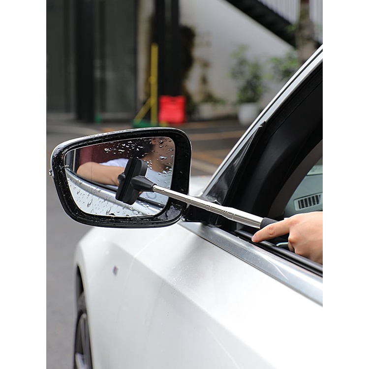 Alat Pembersih Kaca Spion Mobil Portable Retractable Bahan Stainless Steel